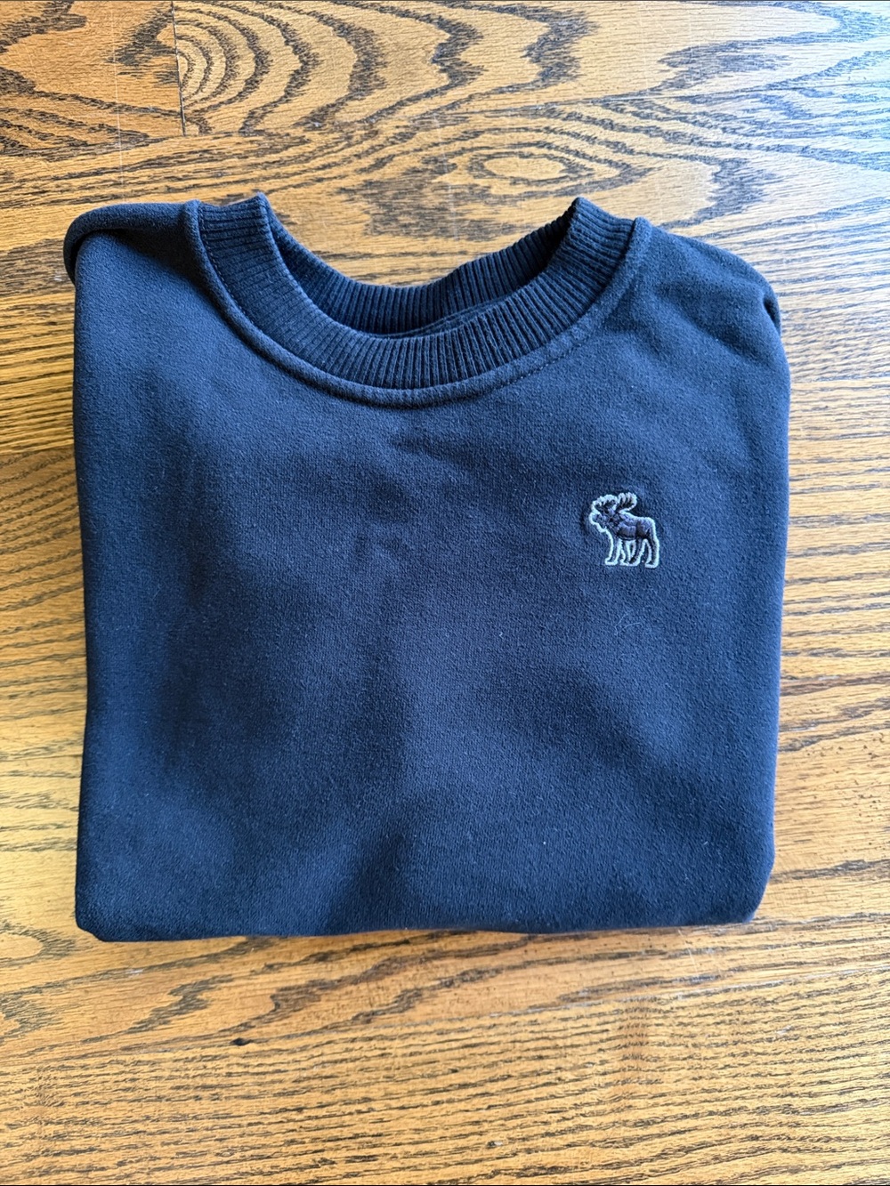 abercrombie kids black Sweatshirt with Embroidered Moose